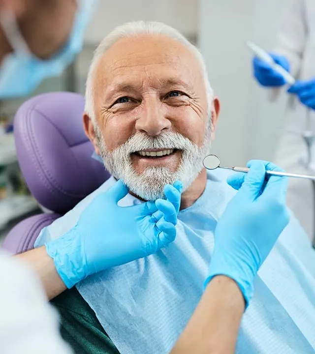 Detailed dental examination in progress