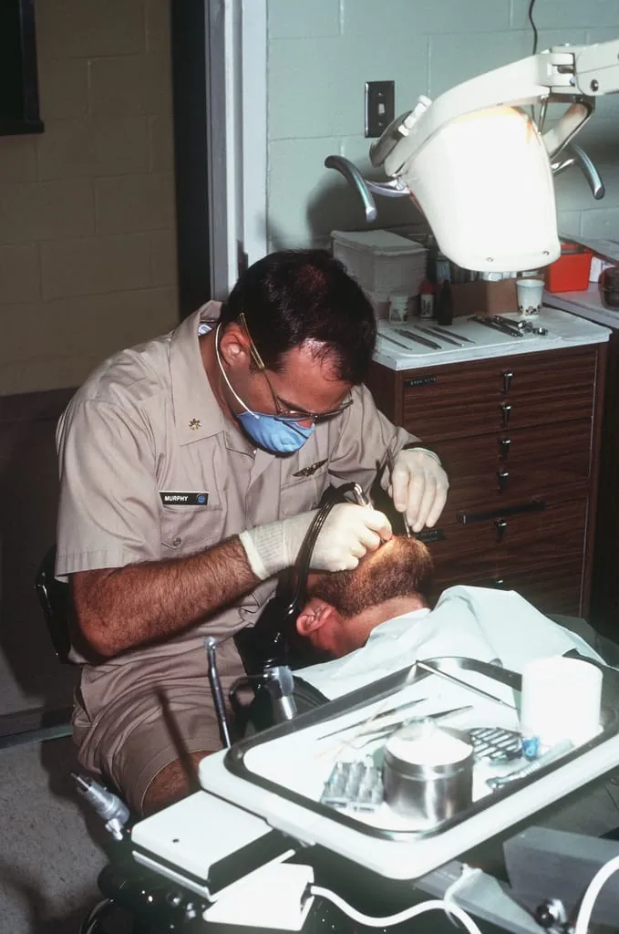 Dentist treating a patient in a modern dental clinic